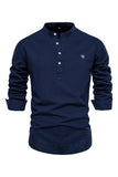 Long Sleeves Black Casual Men's Shirt