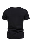 Black V-neck Short Sleeves Summer Men's Tops