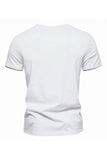 Black V-neck Short Sleeves Summer Men's Tops