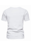 Buttons Summer Short Sleeves Casual Men's T-shirt