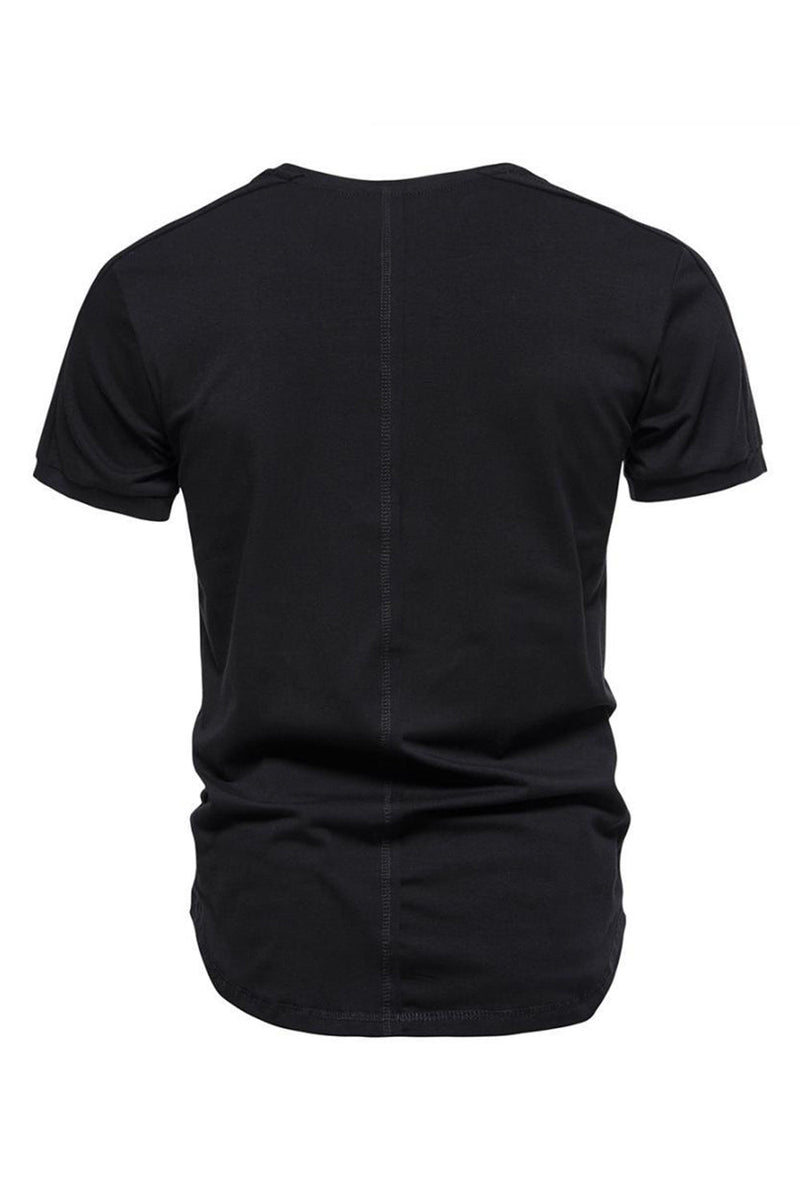 Load image into Gallery viewer, Slim Fit Black Summer Men&#39;s T-shirt