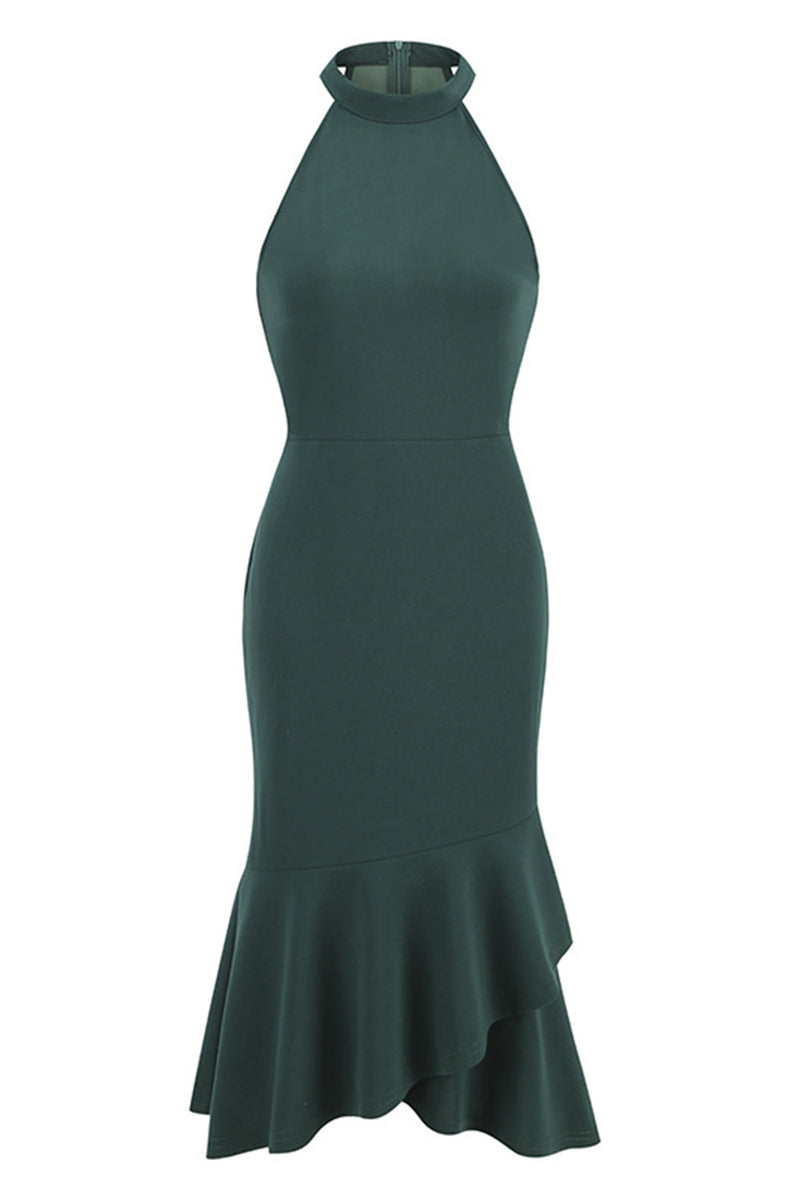 Load image into Gallery viewer, Halter Sheath Black Sleeveless 1960s Dress