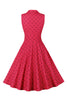 Load image into Gallery viewer, Red Polka Dots Swing 1950s Dress