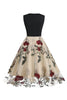 Load image into Gallery viewer, Blue Swing 1950s Dress with Embroidery