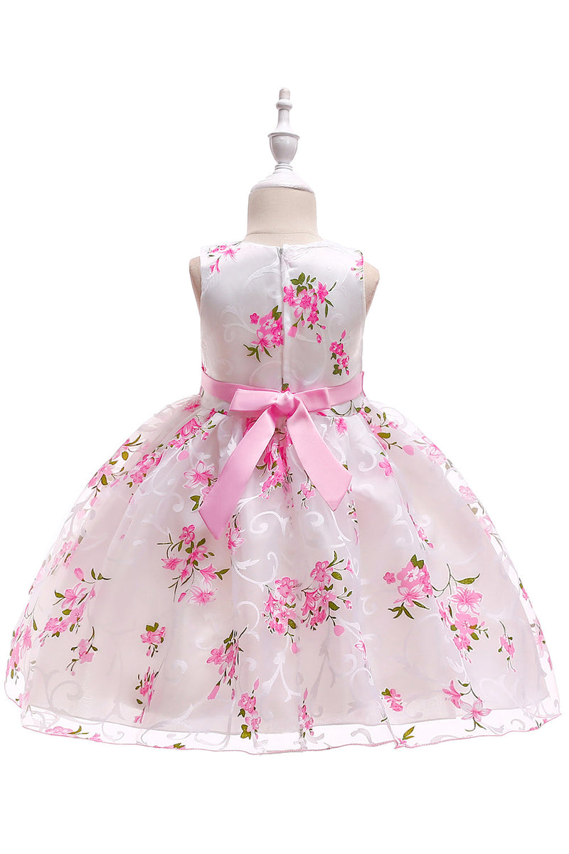 Load image into Gallery viewer, Cute Sleeveless Pink Girls&#39; Party Dress