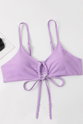 Two Piece Purple Slimming Swimsuit