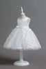 Load image into Gallery viewer, Champagne A Line Tulle Sleeveless Flower Girls&#39; Party Dress With Bow