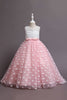 Load image into Gallery viewer, Blue A Line Polka Dots Tulle Girls&#39; Dress