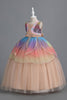 Load image into Gallery viewer, Sleeveless Blue Tulle Gir&#39;s Party Dress
