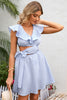 Load image into Gallery viewer, Blue V-Neck Cut Out Summer Dress