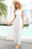 Load image into Gallery viewer, White Summer Midi Casual Dress