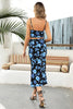 Load image into Gallery viewer, Two-piece Summer Casual Dress with Blue Floral Printed
