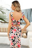 Load image into Gallery viewer, Black Floral Print Summer Casual Dress with Hollow-out