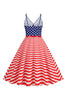 Load image into Gallery viewer, Stripes Sleeveless Swing 1950s Dress with Star