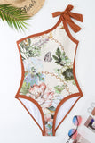 One Shoulder High Waist One Piece Swimwear with Beach Skirt