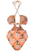 Load image into Gallery viewer, Halter Neck Keyhole One Piece Bikini with Beach Skirt
