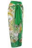 Load image into Gallery viewer, One Piece Green Printed High Waist Swimwear with Beach Skirt