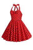 Halter Polka Dot Red Vintage Girls Dress