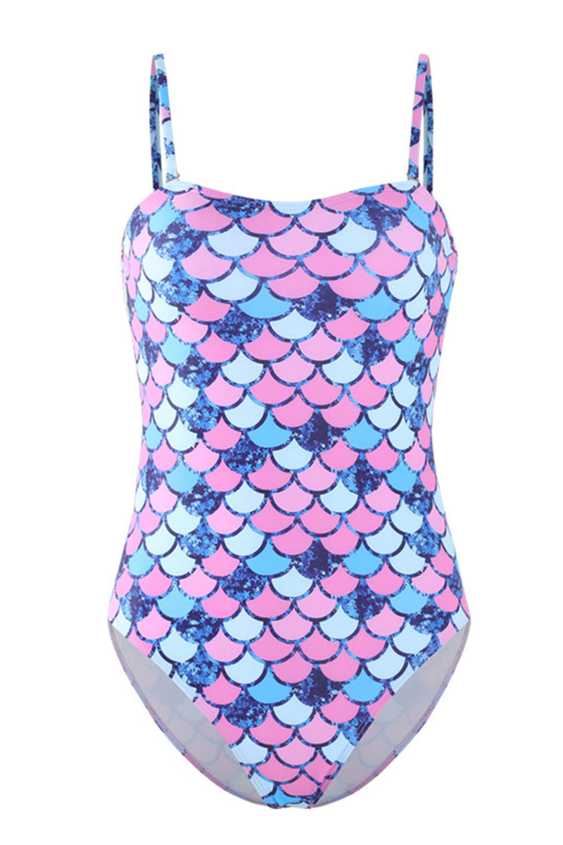 Load image into Gallery viewer, Printed Spaghetti Straps One Piece Purple Swimsuit