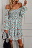 Load image into Gallery viewer, Black Off the Shoulder Printed Long Sleeves Summer Dress