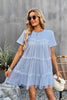Load image into Gallery viewer, White Tulle Short Sleeves Short Casual Dress