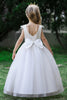 Load image into Gallery viewer, White Weeding Flower Girl Dress with Bow