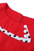 Load image into Gallery viewer, Polka Dots Red 1950s Dress with Button