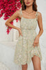 Load image into Gallery viewer, Apricot Floral Printed Spaghetti Straps Short Summer Dress