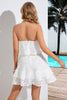 Load image into Gallery viewer, Strapless A Line White Graduation Dress