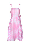 Pink Plaid Pin Up 1950s Dress Accessory Set