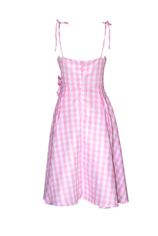 Pink Plaid Pin Up 1950s Dress Accessory Set