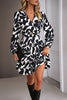 Load image into Gallery viewer, Black Long Sleeves Printed Casual Dress