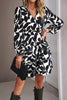Load image into Gallery viewer, Black Long Sleeves Printed Casual Dress