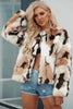 Load image into Gallery viewer, Yellow Leopard Printed Cropped Faux Fur Women Coat