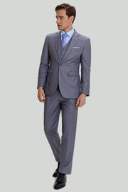 Grey Men's 3 Piece Notched Lapel Prom Suits