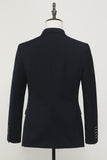 Navy Double Breasted Men's Blazer