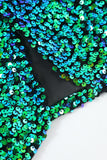 Green Sequined Men's Blazer Jacket