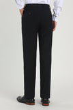 Black High Waisted Suit Pants Mens for Wedding