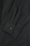 Black Men's Patchwork Long Sleeves Suit Shirt