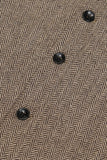 Khaki Solid Single Breasted Shawl Lapel Men's Suit Vest