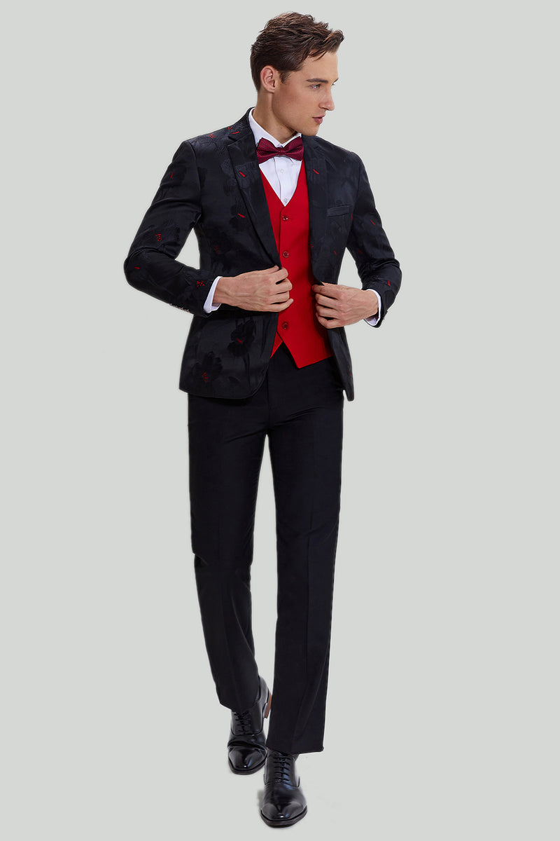 Load image into Gallery viewer, Black Notched Lapel Single Breasted Blazer
