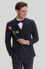 Load image into Gallery viewer, Men&#39;s 3 Piece Pinstripe Dark Grey Tuxedo Suit