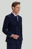 Load image into Gallery viewer, Men&#39;s Navy 2 Piece Tuxedo Double Breasted Suit