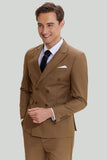 Khaki Men's 2 Piece Slim Fit Tuxedo & Suit