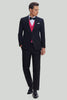Load image into Gallery viewer, Black Pink 2 Piece Notched Lapel Men&#39;s Suits