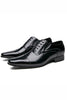 Load image into Gallery viewer, Black Lace-Up Men&#39;s Leather Slip-On Formal Shoes