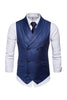 Load image into Gallery viewer, Black Double Breasted Shawl Lapel Men&#39;s Suit Vest