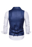 Black Double Breasted Shawl Lapel Men's Suit Vest