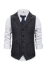 Load image into Gallery viewer, Brown Tweed Single Breasted Notched Lapel Men&#39;s Suit Vest
