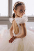 Load image into Gallery viewer, A-Line Tulle Open Back Light Yellow Flower Girl Dress